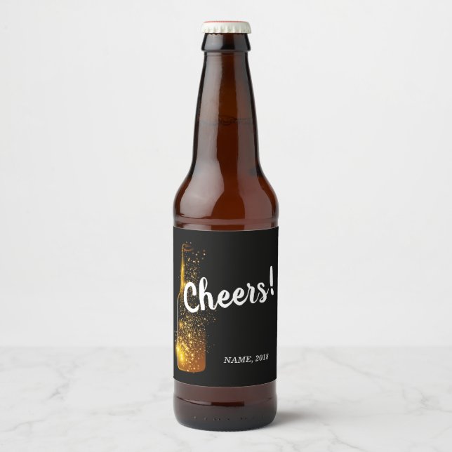 WINE LABEL - cheers, any years, wedding, birthday (Front)