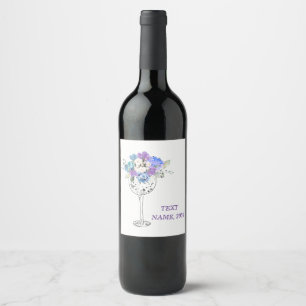 WINE LABEL - floral
