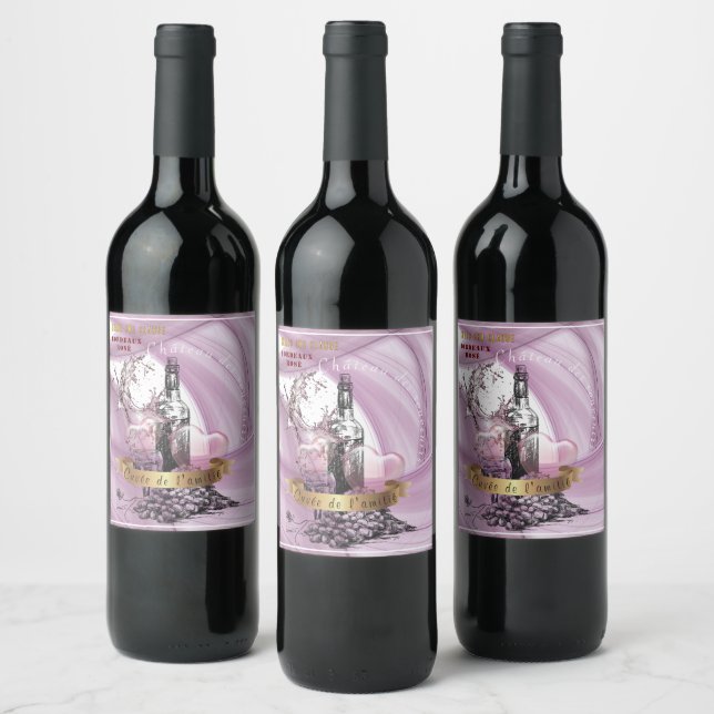 Wine label. Friendship Cuvée Wine Label (Bottles)