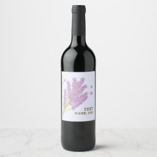 WINE LABEL - lavender, purple, flower, floral