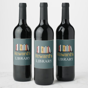 Wine Label- Library - Personalised - Add Name Label