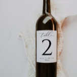 Wine Label Table Numbers Luxury Script Wedding<br><div class="desc">Wine Bottle Table Number Labels for Weddings & Events: These elegant table number labels are 3 x 4 inches and are perfect for making your own wine bottle table numbers for your wedding reception,  rehearsal dinner or engagement party tables.</div>