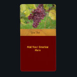 Wine Label Template<br><div class="desc">Wine Label template with Red Grapes. Ready to customise.</div>