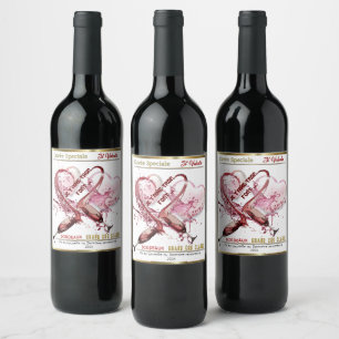 Wine label. Valentine Label