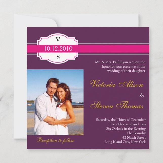 Wine Label wedding invitation (Front)