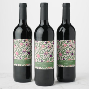 WINE LABEL : WILLIAM MORRIS : POMEGRANATES