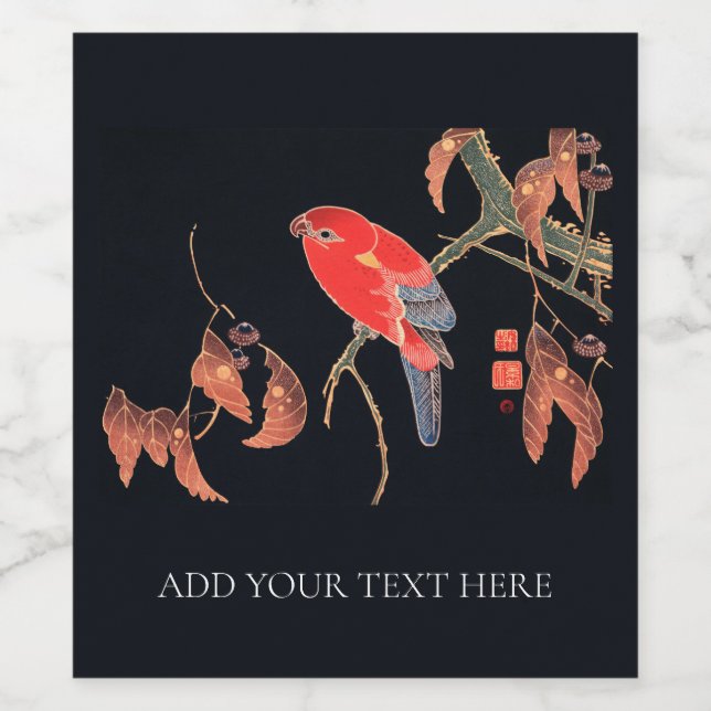 WINE LABELS: JAPANESE WOODBLOCK : ITÖ JUKUCHŪ LABEL (Single Label)