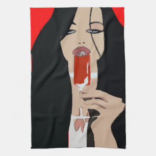 Wine Lady Tea Towel