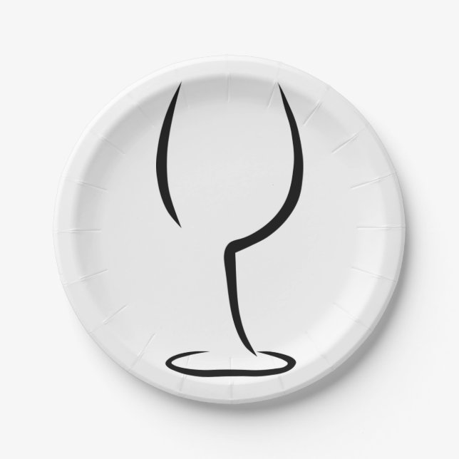 Wine Logo Paper Plate (Front)