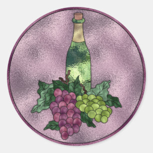 Wine Love Classic Round Sticker