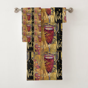 Wine Lover Bath Towel Set