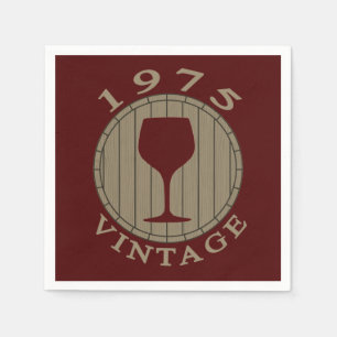 Wine Lover Birthday 1975 Vintage Napkin