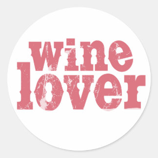 Wine Lover Classic Round Sticker
