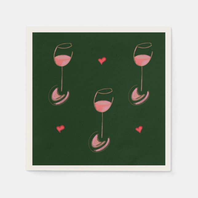 Wine lover cocktail napkins (Front)