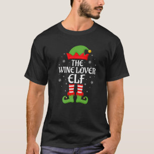 Wine Lover Elf Xmas Family Matching Elf Squad Chri T-Shirt