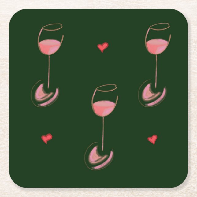 Wine lover paper coasters (Front)