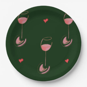 Wine lover paper plate