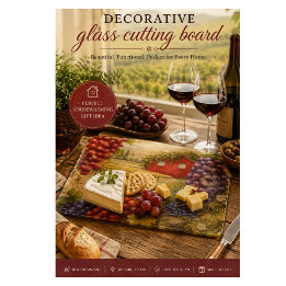 Wine Lover Vineyard Grapes Cutting Board Gift