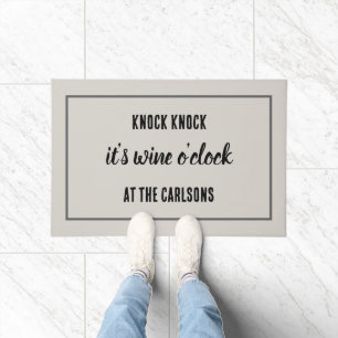 Wine Lover Wine o'Clock  Doormat
