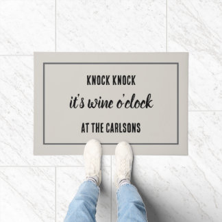 Wine Lover Wine o'Clock  Doormat