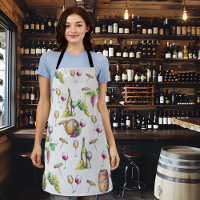 Wine Lover Winery White Red Pattern