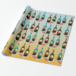 Wine Lovers Bottles Pattern Wrapping Paper