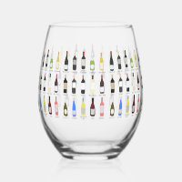 Wine Lovers Bottles With Names Illustrated