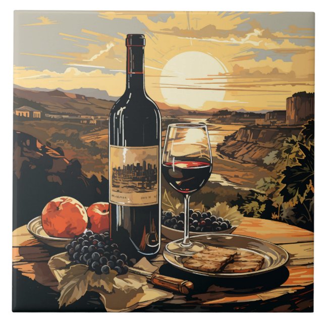 Wine Lover's Ceramic Tile (Front)