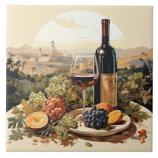 Wine Lover's Ceramic Tile (Front)