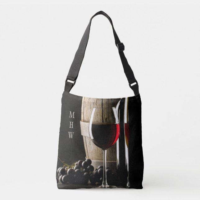 Wine Lover's custom monogram bags (Front)