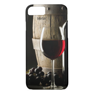 Wine Lover's custom monogram phone cases