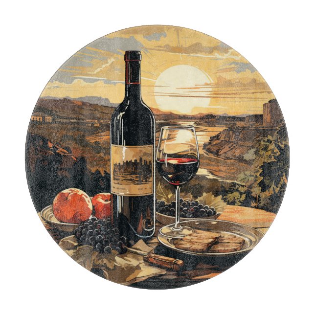 Wine Lover's Cutting Board (Front)