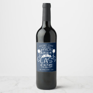 Wine Lovers Funny 2020 Covid Christmas Blue Wood Label
