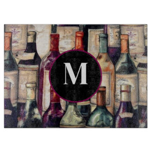 Wine Lovers Glass Cutting Board
