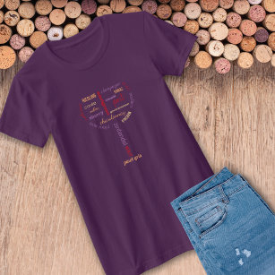 Wine Lovers Modern Typography T-Shirt