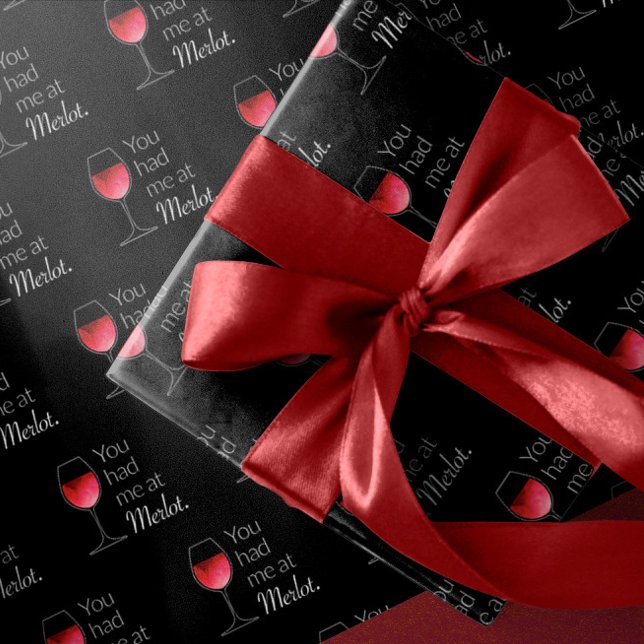 Wine lovers red and black Wrapping Paper Sheets (Creator Uploaded)