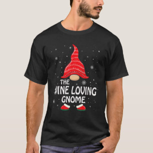 Wine Loving Gnome Matching Family Group Christmas T-Shirt