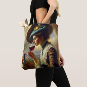 Wine Loving Woman  Tote Bag