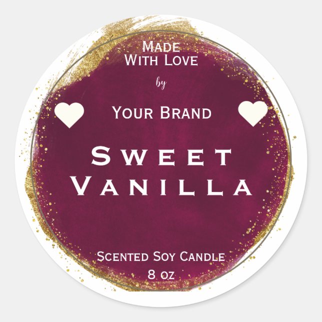 Wine Made With Love Product Packaging Label   (Front)