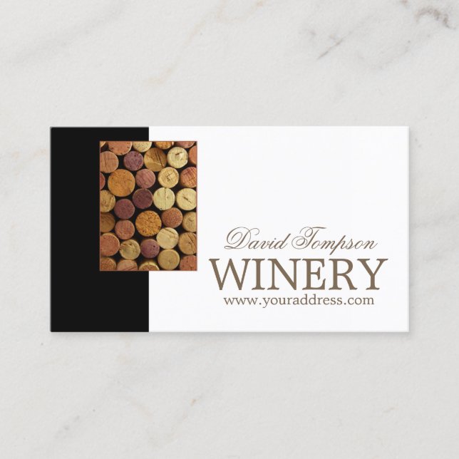 Wine Maker Sommelier Winery Cork Image Card (Front)