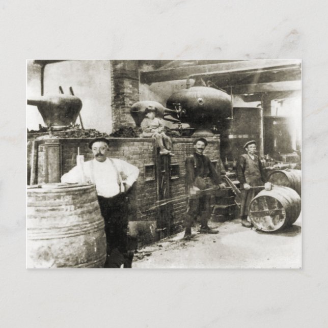 Wine making 1900 1 postcard (Front)
