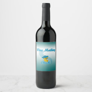Wine Making Chick #3 Label