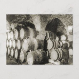 Wine making Wine barrels Postcard