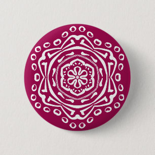 Wine Mandala 6 Cm Round Badge
