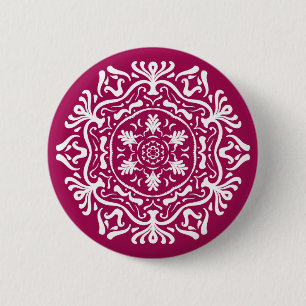 Wine Mandala 6 Cm Round Badge
