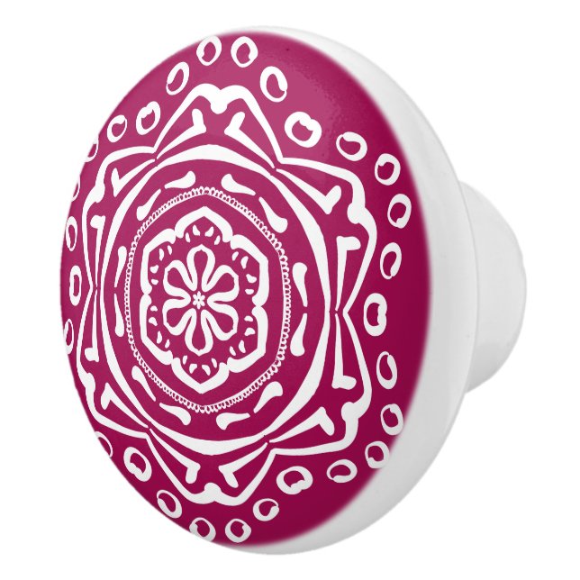 Wine Mandala Ceramic Knob (Right)