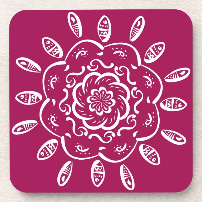 Wine Mandala Coaster (Front)