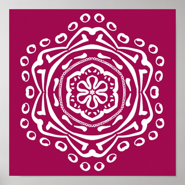 Wine Mandala Poster (Front)