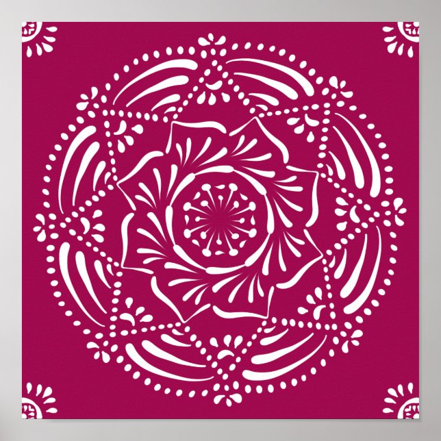 Wine Mandala Poster (Front)