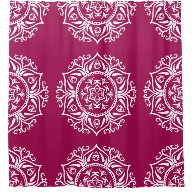 Wine Mandala Shower Curtain (Front)